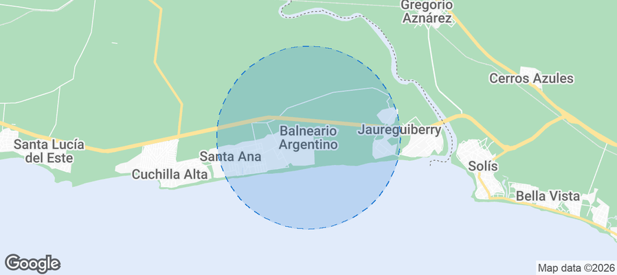 Balneario Argentino Airbnb map